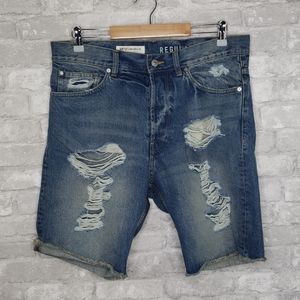 H&M Coachella Regular High Rise Distressed Shorts